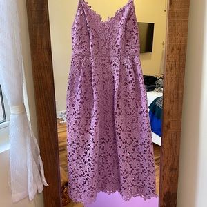ASTR the label lilac lace dress midi size L